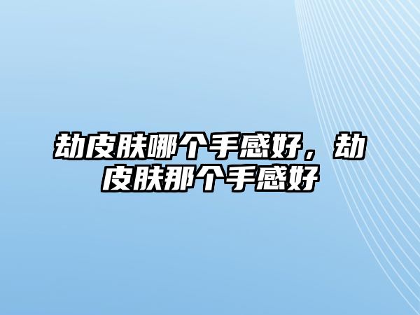 劫皮膚哪個手感好，劫皮膚那個手感好