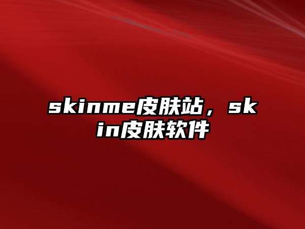 skinme皮膚站，skin皮膚軟件