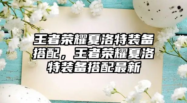 王者榮耀夏洛特裝備搭配，王者榮耀夏洛特裝備搭配最新