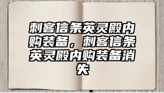 刺客信條英靈殿內(nèi)購裝備，刺客信條英靈殿內(nèi)購裝備消失