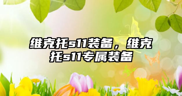 維克托s11裝備，維克托s11專屬裝備