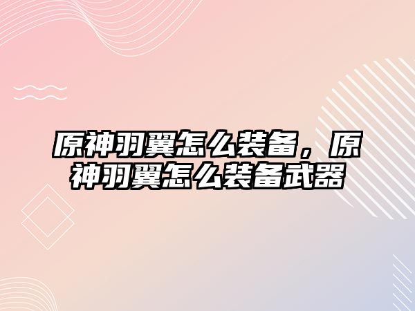 原神羽翼怎么裝備，原神羽翼怎么裝備武器