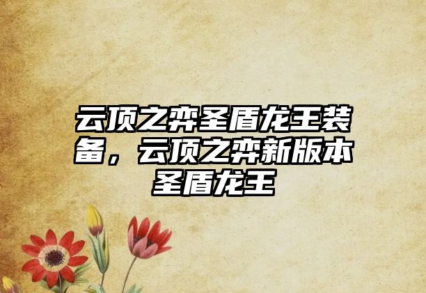 云頂之弈圣盾龍王裝備，云頂之弈新版本圣盾龍王