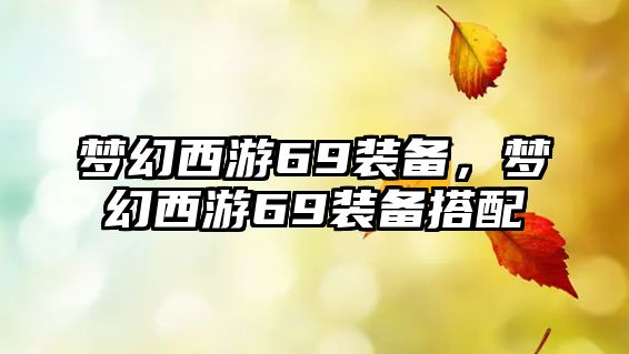 夢幻西游69裝備，夢幻西游69裝備搭配